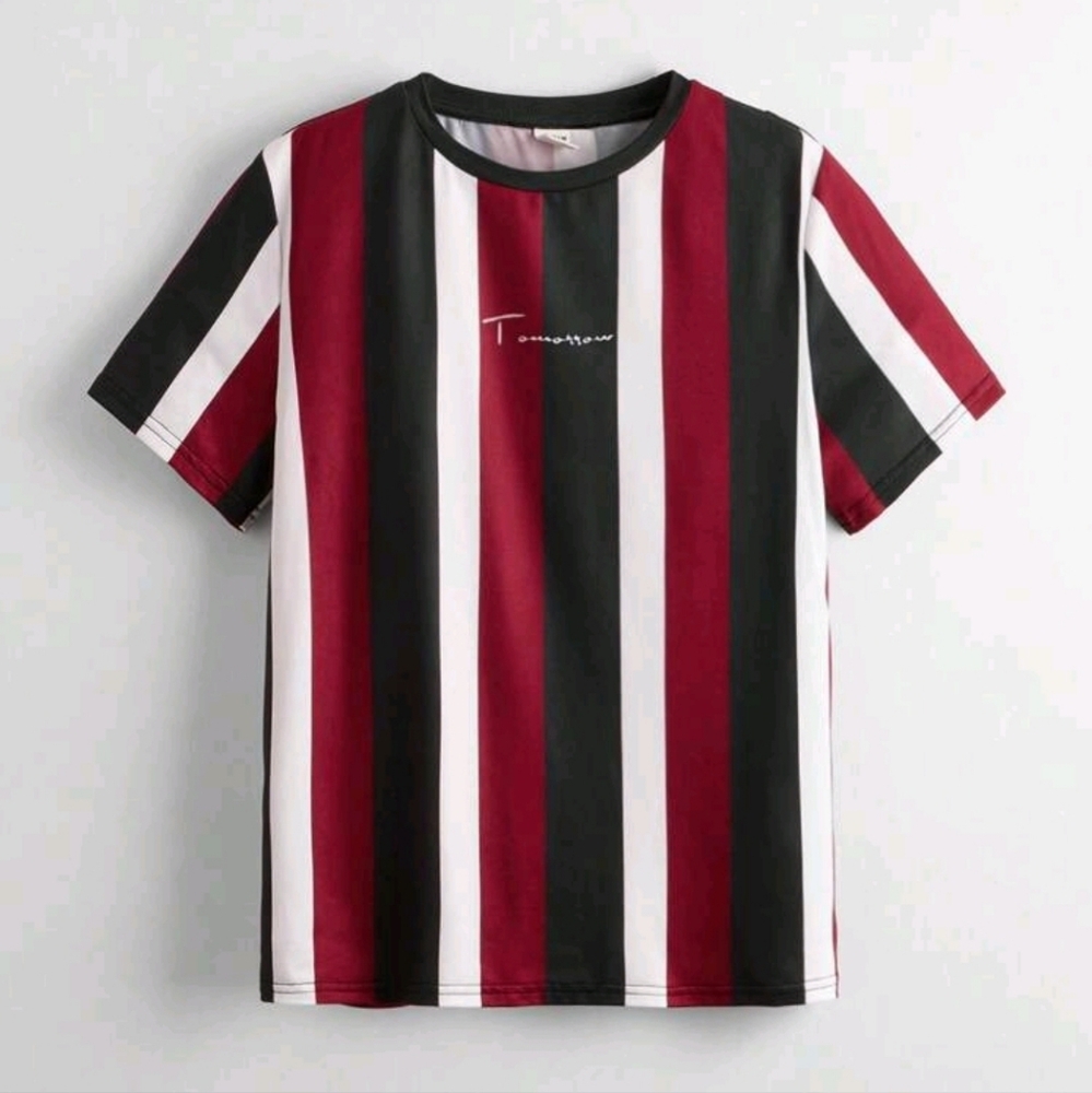 Shein Tween Boys stripped tee-13/14Y